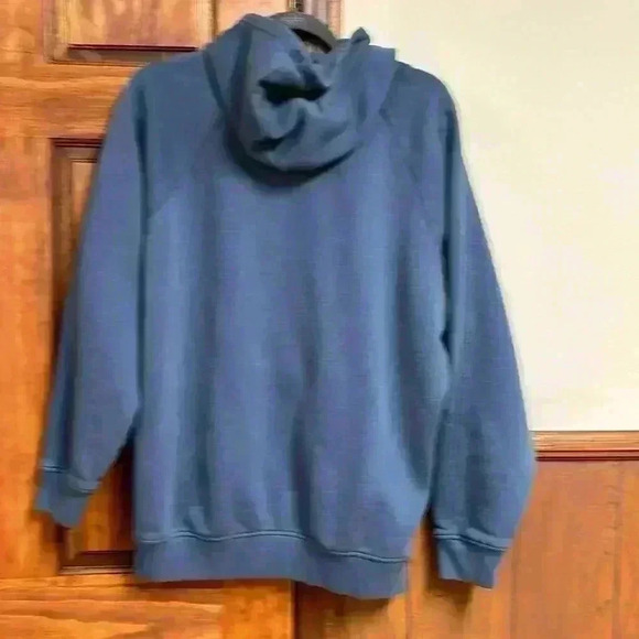 Adidas Hooded Sweatshirt Slate Blue/Gray Size M - Picture 6 of 7